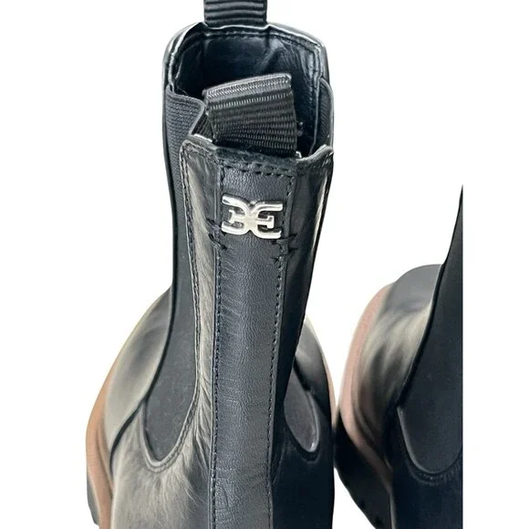 SAM EDELMAN LAGUNA WATERPROOF LEATHER BOOTS WOMENS SIZE 8 1/2 M Worn Once - Picture 6 of 11